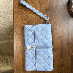 MZ Wallace Blue Wristlet Clutch